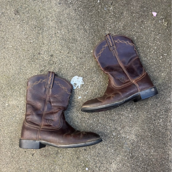 Ariat Shoes - Ariat Brown Leather Western Ankle Boots